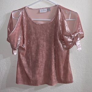 Pink velvety cute kids shirt